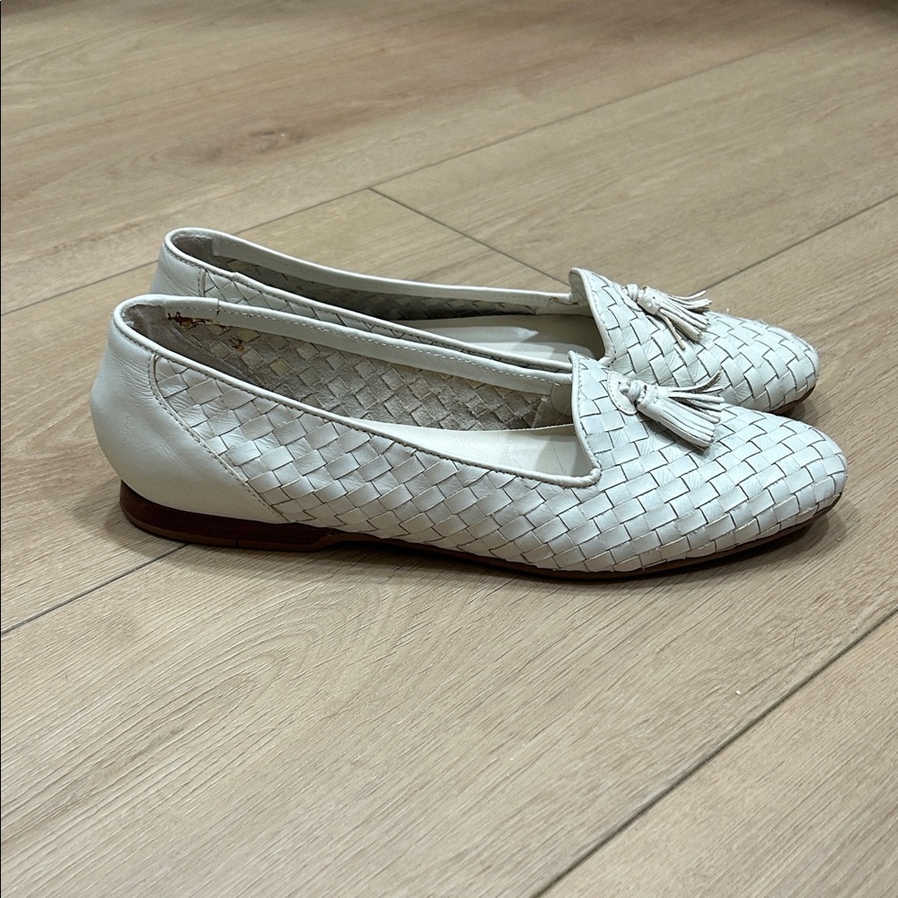 Vintage Capagallo Woven Leather Loafer With Tassels Size 9N